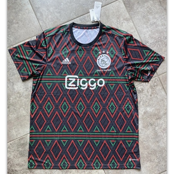 Adidas Ajax Amsterdam x Daily Paper Pre-Match Jersey HI3818 Men Size Medium NEW - Picture 1 of 5